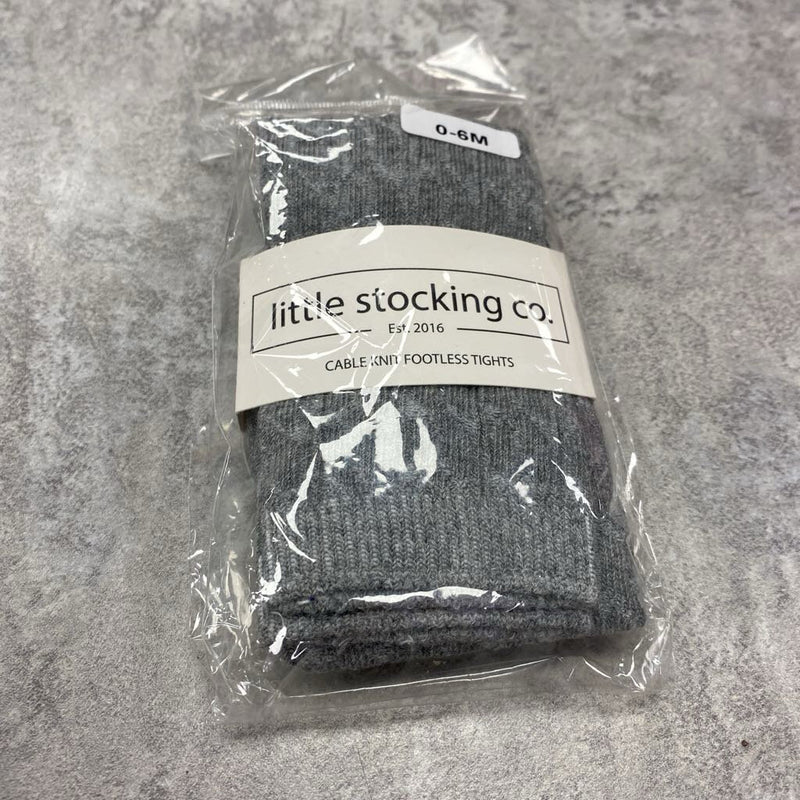 LITTLE STOCKING CO - CABLE KNIT FOOTLESS TIGHTS