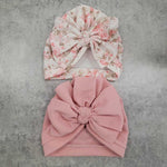 2 TURBAN HAT WITH BOW CAP