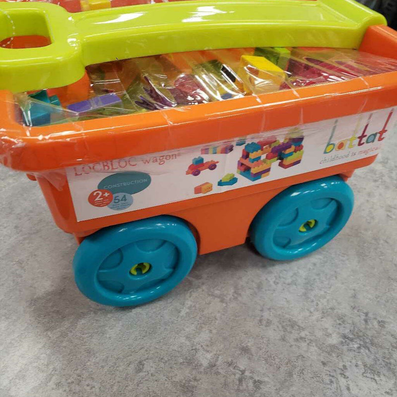 TOY WAGON WITHBUILDING BRICKS